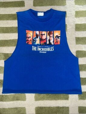 Pixar Disney The Incredibles Disneyland Resort Cut Off Tank Top